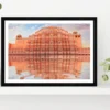 Hawa Mahal & Its Reflection Water Glass Framed Wall Art, Ready to Hang Quality Print
