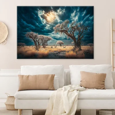 Sunrise Over Savannah & Fields Print 100% Australian Made