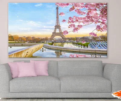 Eiffel Tower & Cherry Blossom Tree Photograph Print 100% Australian Made