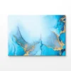 Bella Home Blue & Gold Liquid Abstract Art Print Canvas Ready to hang - Image 3