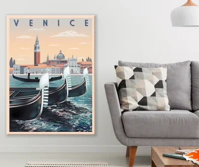 Venice River Painting Print 100% Australian Made