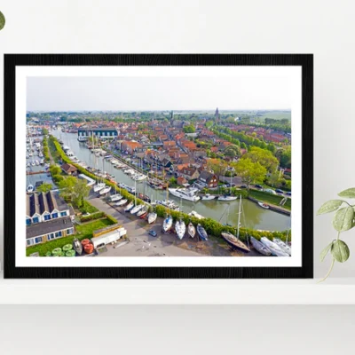 Monnickendam City In Netherlands Glass Framed Wall Art, Ready to Hang Quality Print