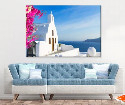Santorini island house Greece Print 100% Australian Made