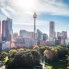 Drone View In Sydney Cityscape Glass Framed Wall Art, Ready to Hang Quality Print - Image 2