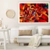 Red Orange Liquid Abstract Design Home Decor Premium Quality Poster Print Choose Your Sizes