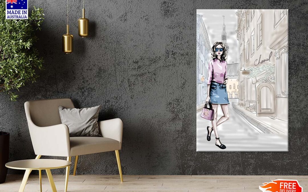 Elegant Fashion Store Art with Stylish Girl Print 100% Australian Made