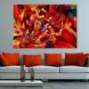 Red Orange Liquid Abstract Design Print 100% Australian Made