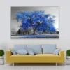 Blue Tree Artistic Nature Print 100% Australian Made