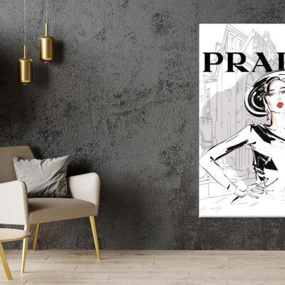 Black And White Stylish Lady Print 100% Australian Made