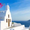 Santorini island house Greece Print 100% Australian Made - Image 2