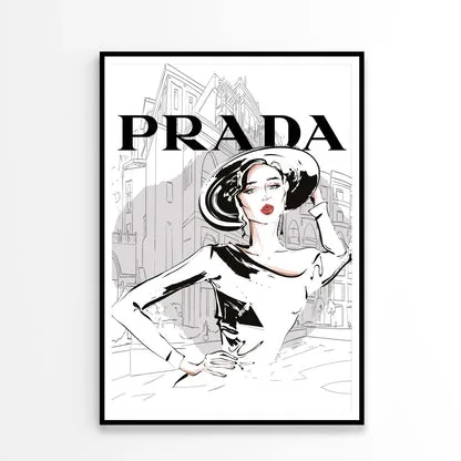 Black And White Stylish Lady Design Home Decor Premium Quality Poster Print Choose Your Sizes - Image 3