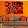 Red Orange Liquid Abstract Design Print 100% Australian Made - Image 2