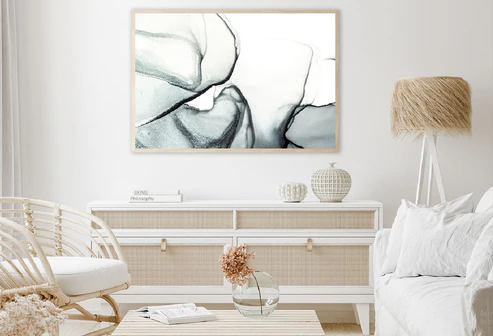 Black Grey Liquid Abstract Design Home Decor Premium Quality Poster Print Choose Your Sizes