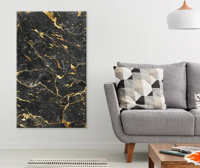 Gold & Black Abstract Design Print 100% Australian Made