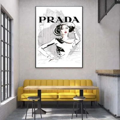 Black And White Stylish Lady Design Home Decor Premium Quality Poster Print Choose Your Sizes