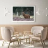 Deer in Flower Field Photograph Home Decor Premium Quality Poster Print Choose Your Sizes