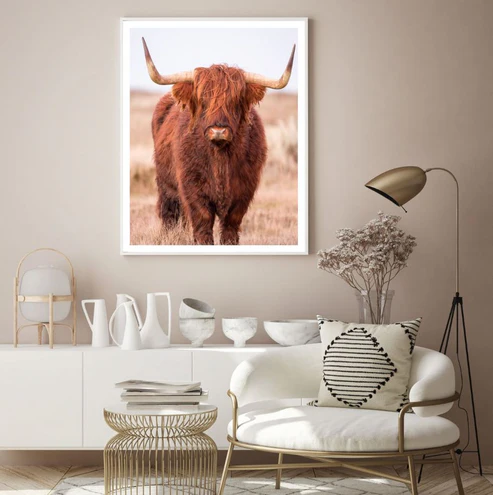 Highland Cow Closeup Photograph Home Decor Premium Quality Poster Print Choose Your Sizes