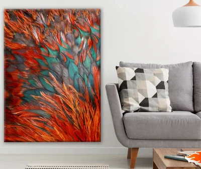 Colorful Feather Design Print 100% Australian Made