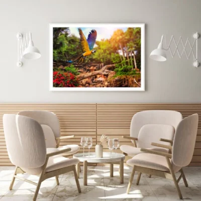 Macaw Bird Flying Photograph Home Decor Premium Quality Poster Print Choose Your Sizes