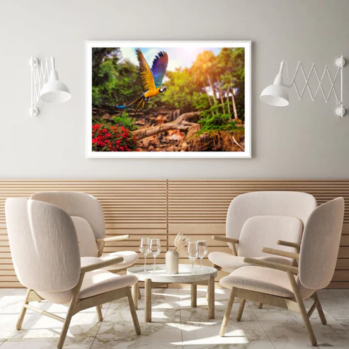 Macaw Bird Flying Photograph Home Decor Premium Quality Poster Print Choose Your Sizes