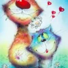 Colorful Cartoon Cats Painting Home Decor Premium Quality Poster Print Choose Your Sizes - Image 2