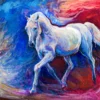 Colorful Horse Running Oil Paint Home Decor Premium Quality Poster Print Choose Your Sizes - Image 2