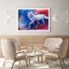 Colorful Horse Running Oil Paint Home Decor Premium Quality Poster Print Choose Your Sizes