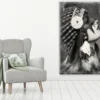 Bella Home Black And White Horse with Fashion Store Print Canvas Ready to hang - Image 2