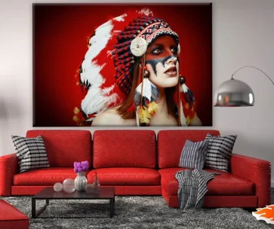 Girl with Feather Headdress Photograph Print 100% Australian Made
