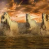 Horses Running on Sea Photograph Print 100% Australian Made - Image 2