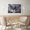 Cat Portrait Oil Painting Home Decor Premium Quality Poster Print Choose Your Sizes
