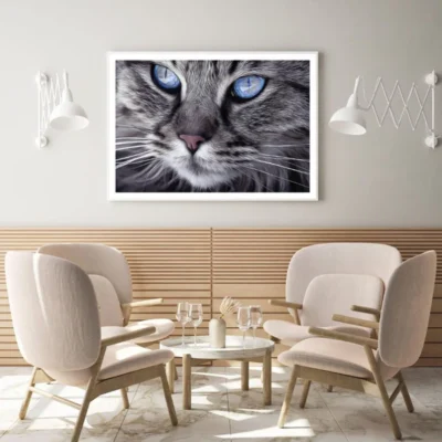 Cat Portrait Oil Painting Home Decor Premium Quality Poster Print Choose Your Sizes