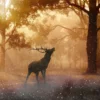 Deer in Forest Scenery Photograph Home Decor Premium Quality Poster Print Choose Your Sizes - Image 2