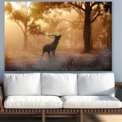 Deer in Forest Scenery Photograph Print 100% Australian Made