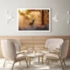 Deer in Forest Scenery Photograph Home Decor Premium Quality Poster Print Choose Your Sizes