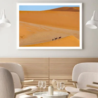 Animals on Desert Photograph Home Decor Premium Quality Poster Print Choose Your Sizes