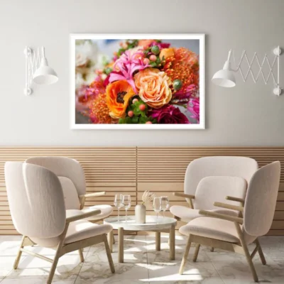 Colorful Flower Bouquet Closeup Home Decor Premium Quality Poster Print Choose Your Sizes