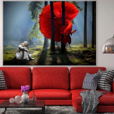 Fish & Girl in Forest Photograph Print 100% Australian Made
