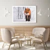 Fox on Snow Closeup Photograph Home Decor Premium Quality Poster Print Choose Your Sizes