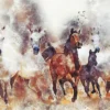 Running Horses Watercolour Painting Print 100% Australian Made - Image 2