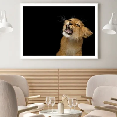 Lion Cub Portrait Photograph Home Decor Premium Quality Poster Print Choose Your Sizes