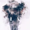 Elephant Watercolor Painting Print 100% Australian Made - Image 2