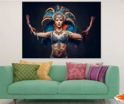 Girl with Feather Headdress Photograph Print 100% Australian Made