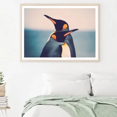 Penguins Pair Portrait Photograph Home Decor Premium Quality Poster Print Choose Your Sizes