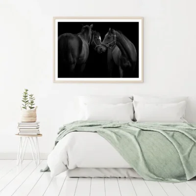 Black Horses Portrait Photograph Home Decor Premium Quality Poster Print Choose Your Sizes