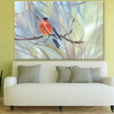 Bird on a Tree Watercolor Paint Print 100% Australian Made