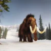 Mammoth in Snow Covered Forest Print 100% Australian Made - Image 2