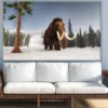 Mammoth in Snow Covered Forest Print 100% Australian Made