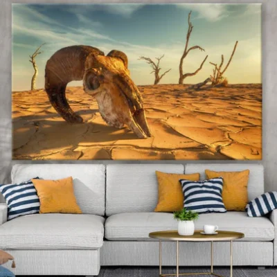 Animal Skull in Desert Photograph Print 100% Australian Made
