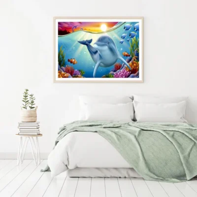 Colorful Fish Digital Painting Home Decor Premium Quality Poster Print Choose Your Sizes